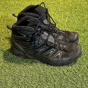 Salomon X GTX Goretex Ortholite Men's Black Athletic Shoes Size 13